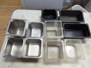 lot 22 image: 10 Steam Table Pans and Salad Bar Pans