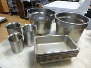 lot 24 image: Stainless Steel Pans and Inserts