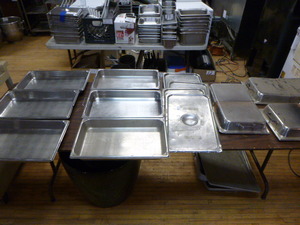 lot 39 image: Steam Table Pans with Some Lids