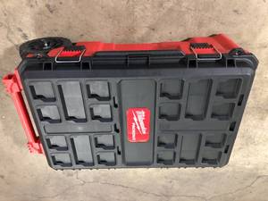 lot 3 image: Milwaukee Packout  Rolling Tool Chest Customer Returns See Pictures