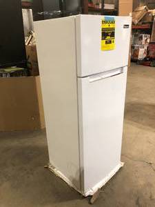 lot 10 image: Magic Chef 7.3 cu. ft. 2-Door Mini Fridge in White with Freezer Slightly Damaged Customer Returns See Pictures