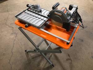 lot 34 image: 7 inch Tile Cutter Stand by Ridgid   Customer Returns See Pictures