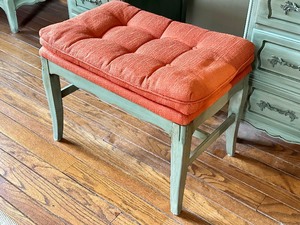 Vintage French Provincial Style Vanity and Bench