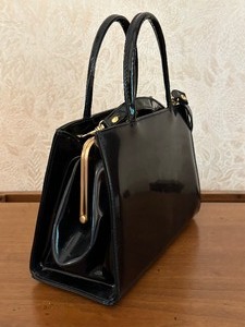 Vintage Patent Leather Ladies Handbag