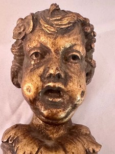 Vintage Wall Mounted Gilded Angel Figurine