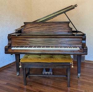 Mehlin African Mahogany Wood Grand Piano