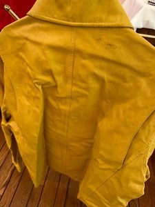 Mens Vintage Leather Yellow Jacket