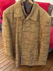 Mens Vintage Two Piece Suede Suit and Coordinating Shirt