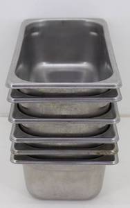 6 Stainless Steel Serving Trays