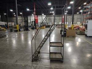 lot 111 image: Tri-Arc Rolling Safety Ladder, 5 1...