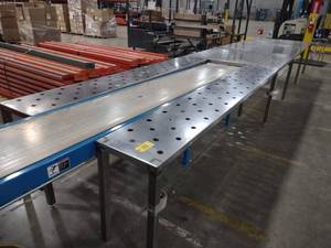 lot 132 image: Stainless Steel Make-Up Table, 60 ...