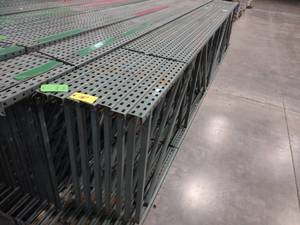 lot 187 image: (7) Teardrop Pallet Rack Uprights, ...
