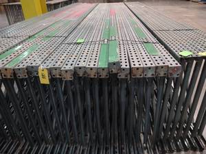lot 188 image: (12) Teardrop Pallet Rack Uprights,...