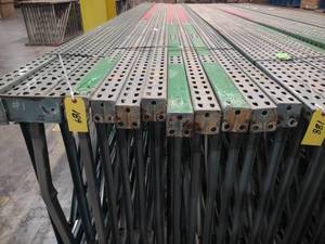 lot 189 image: (9) Teardrop Pallet Rack Uprights, ...
