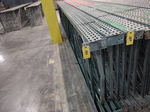lot 190 image: (4) Teardrop Pallet Rack Uprights, ...