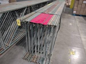 lot 192 image: (9) Teardrop Pallet Rack Uprights, ...