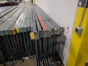 lot 193 image: (7) Teardrop Pallet Rack Uprights, ...