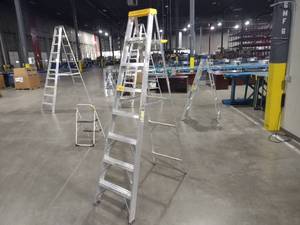 lot 203 image: Werner 8 Aluminum Step Ladder...