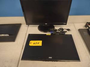 lot 658 image: HP & AOC Monitors...