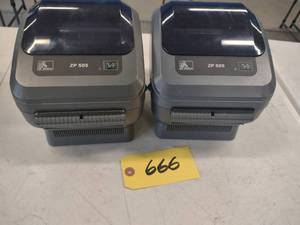 lot 666 image: (2) Zebra ZP505 Label Printers...