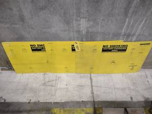 lot 434 image: (3) Battery Changing Warning Signs...