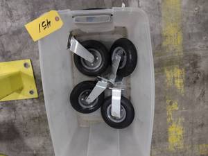 lot 451 image: (4) Global 6 Pneumatic Casters...