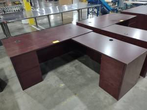 lot 521 image: Hon Office Desk, 72x35, with Secret...