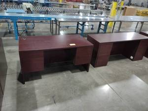 lot 527 image: Office Desk, 60x30 & Credenza, 72x2...