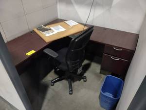 lot 532 image: Desk, Chair, Shelf, Bulletin Board...