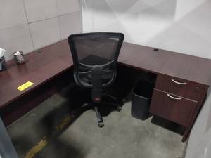 lot 533 image: Desk, Chair, Shelf...