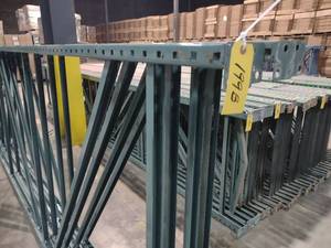 lot 199B image: (4) Teardrop Pallet Rack Uprights, ...