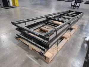 lot 199E image: (4) Three Deep Push Back Racking Tr...