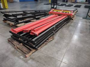 lot 199F image: (4) Four Deep Push Back Racking Tra...