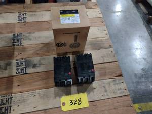 lot 328 image: (2) GE 20 Amp Breakers 480 VAC...