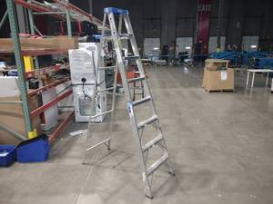 lot 752 image: Werner 8 Aluminum Step Ladder...