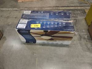 lot 770 image: Kingsbury Lighted Ceiling Fan...