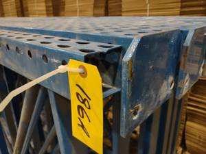 lot 186A image: (12) Teardrop Pallet Rack Uprights,...