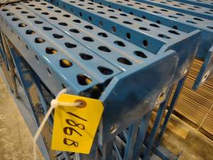 lot 186B image: (8) Teardrop Pallet Rack Uprights, ...