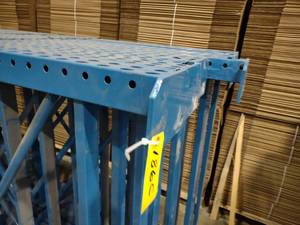lot 186C image: (12) Teardrop Pallet Rack Uprights,...