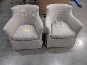 lot 781 image: (2) Swivel Arm Chairs...