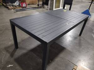 lot 814 image: Aluminum Patio Table, 79x40...
