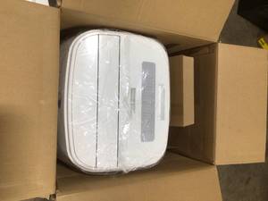 lot 9 image: 14,000 BTU Dual Hose Portable Air Conditioner in 10,000 SACC DOE in White with HEPA and Activated Carbon Filter by Whynter Customer Returns See Pictures