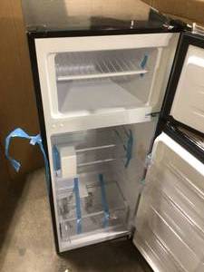 lot 29 image: Magic Chef 7.3 cu. ft. 2-Door Mini Fridge in Platinum Steel with Freezer  Customer Returns See Pictures