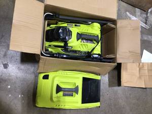 lot 33 image: RYOBI 16 in. 13 Amp Corded Electric Walk Behind Push Mower  Customer Returns See Pictures