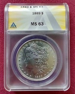 1889 Morgan Dollar - ANACS MS63