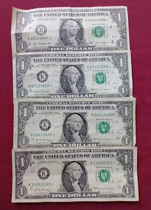 (4) $1 Star Notes