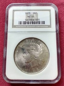 1923 Peace Dollar - NGC MS64