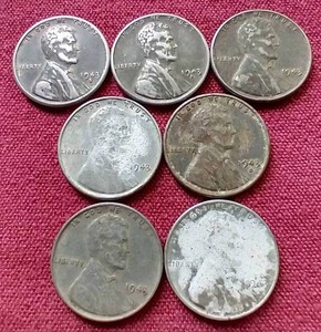 (7) Steel Pennies