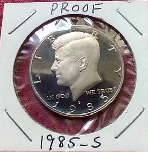 1985-S Proof Kennedy Half Dollar