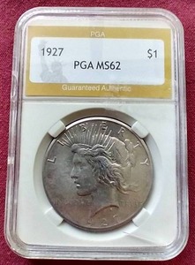 1927 Peace Dollar - PGA MS62